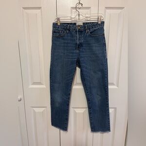 Sezane High Waist Cutoff Denim Jeans Waist 27"